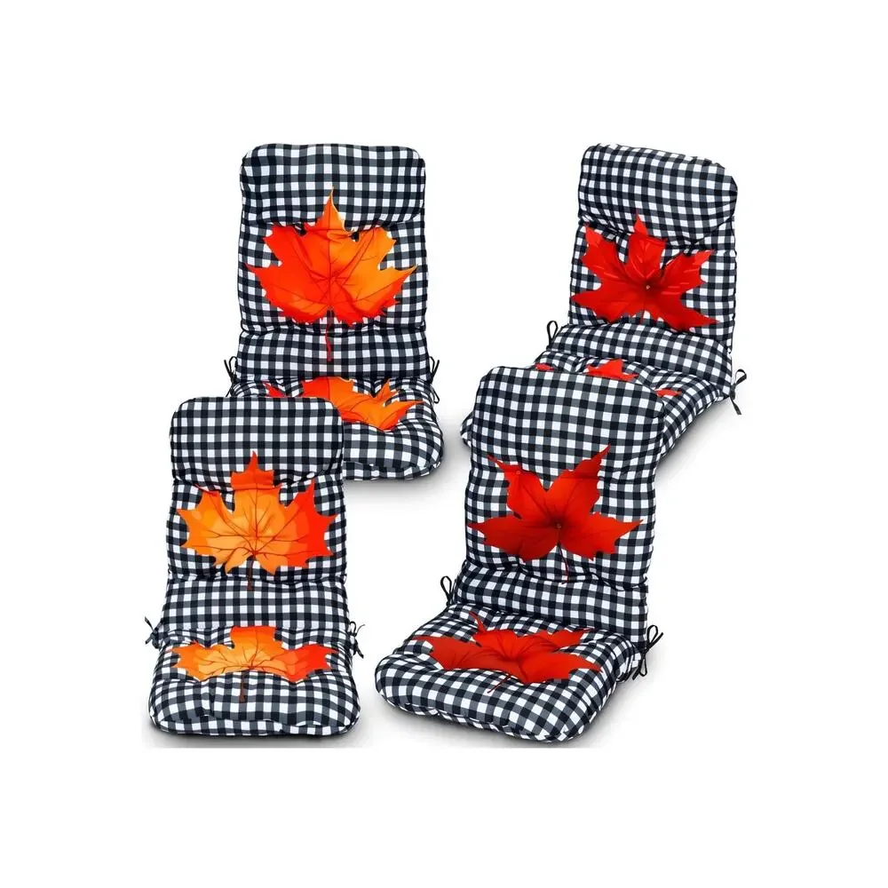 Chunful 4 Pcs Thanksgiving Large Fall Rocking Chair Cushions,